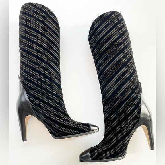 GIVENCHY KNEE LENGTH Boots Velvet Logo - Picture 3 of 12